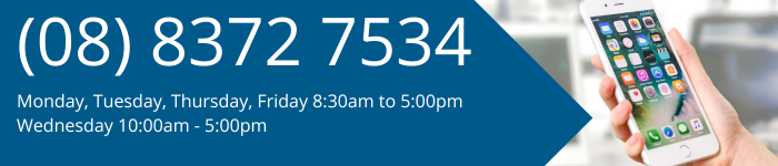 Image to show RevenueSA's contact telephone number (08) 8372 7534 and our contact hours - Monday, Tuesday, Thursday, Friday 8:30am to 5:00pm and Wednesday 10:00am to 5:00pm.