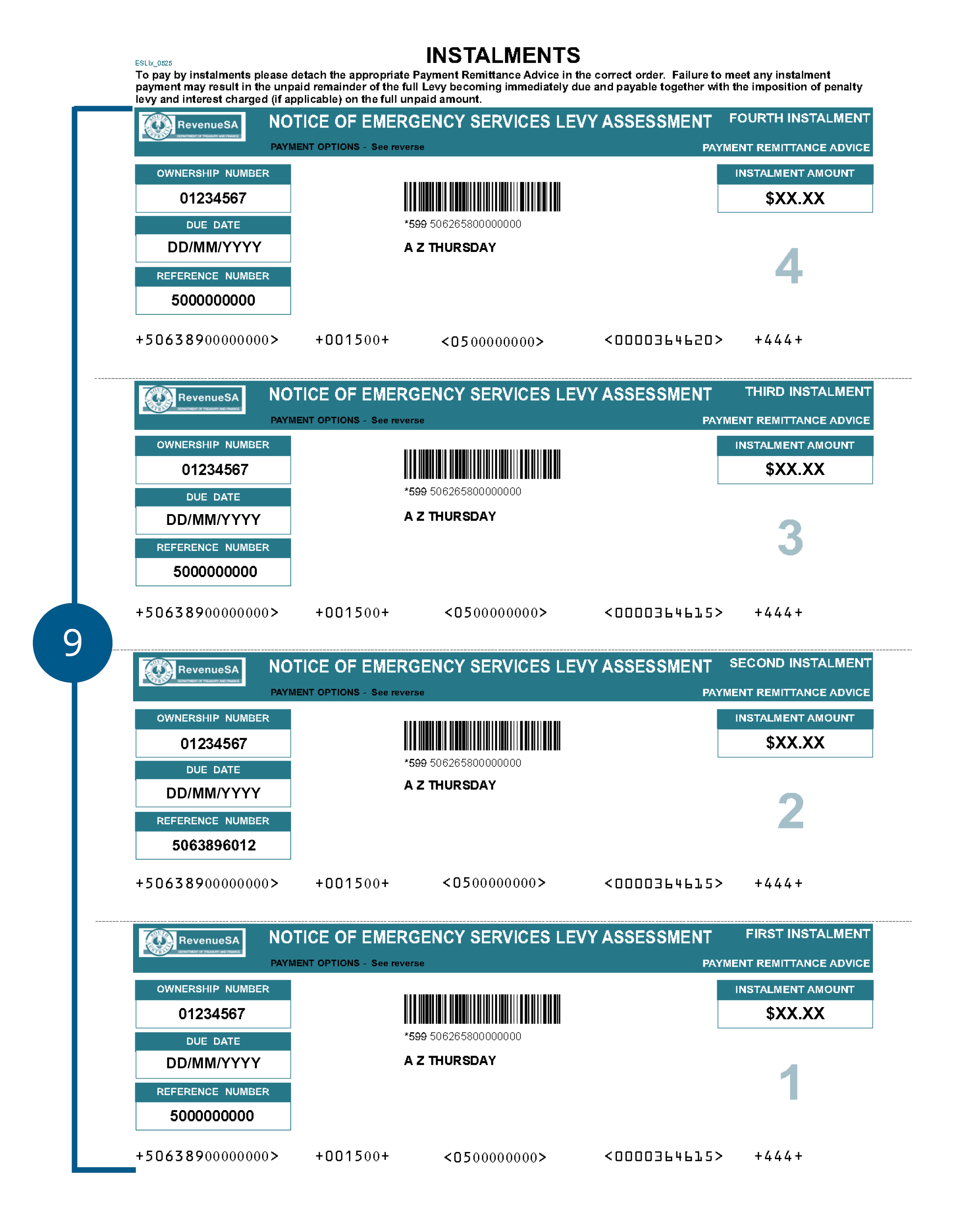 Image of Notice of Emergency Services Levy Assessment Sample page 3
